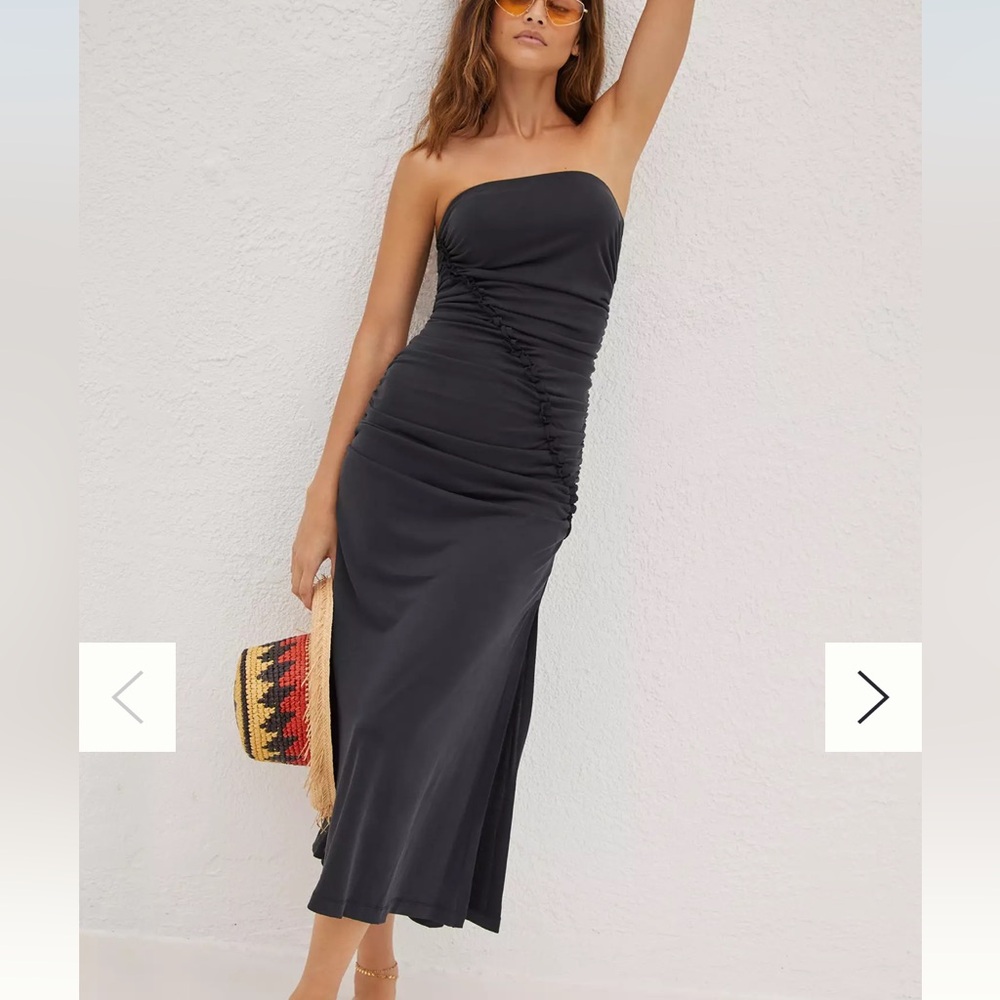 The Gabbie Strapless Ruched Tube Dress